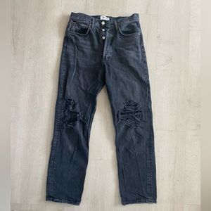 AGOLDE 90’S JEAN STRAIGHT LEG. HIGH WAISTED SIZE 26. BLACK DENIM